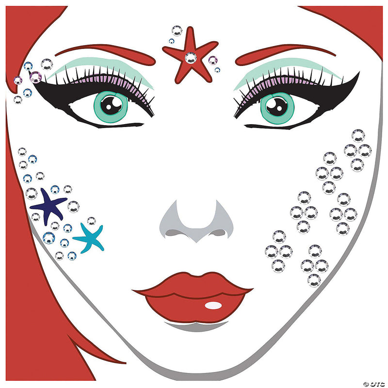 Mermaid Face Decal | Costume-Shop.com - image 1