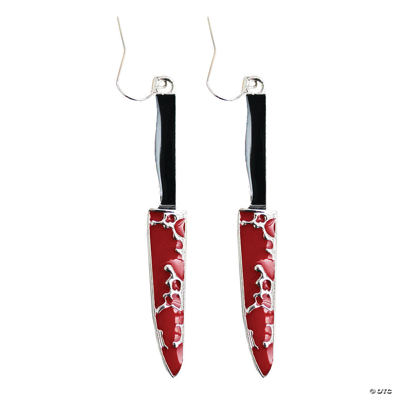 Metal Bloody Knife Earrings - image 1
