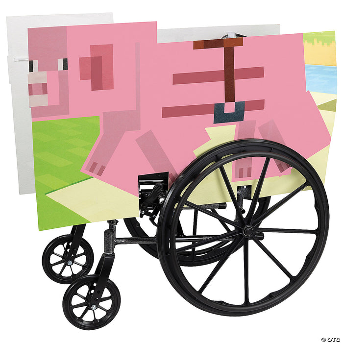 Minecraft Pig Adaptive Wheelchair Cover Adaptive Costume One Size