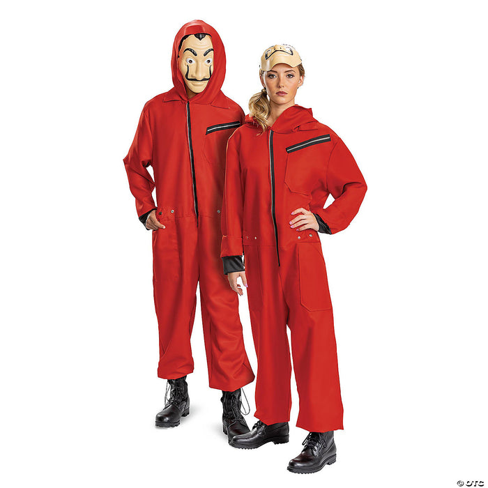 Heist Master Red Jumpsuit Costume
