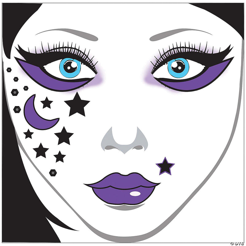 Moon Stars Face Decal - image 1