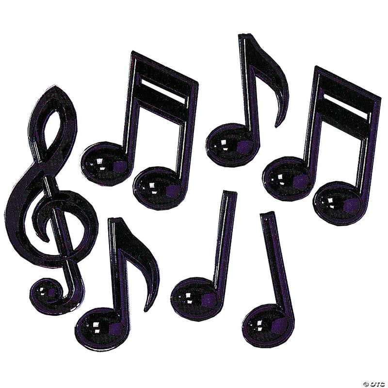 Music Notes Plastic Party Decorations - Pack of 7 | Costume-Shop.com - image 1