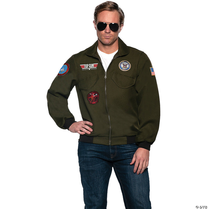 Navy Top Gun Pilot Jacket Adult Costume - ONE SIZE - image 2