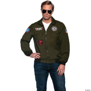Navy Top Gun Pilot Jacket Adult Costume - ONE SIZE - image 1