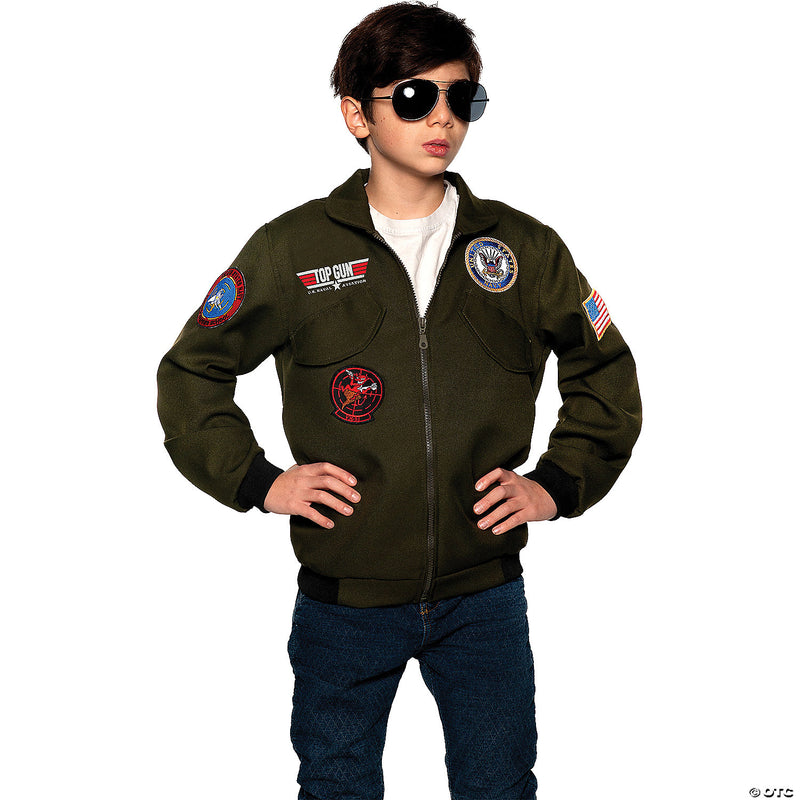 Navy Top Gun Pilot Jacket Child Costume - Large - LARGE - image 1