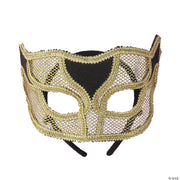 Elegant Netted Venetian Mask - GOLD - image 1