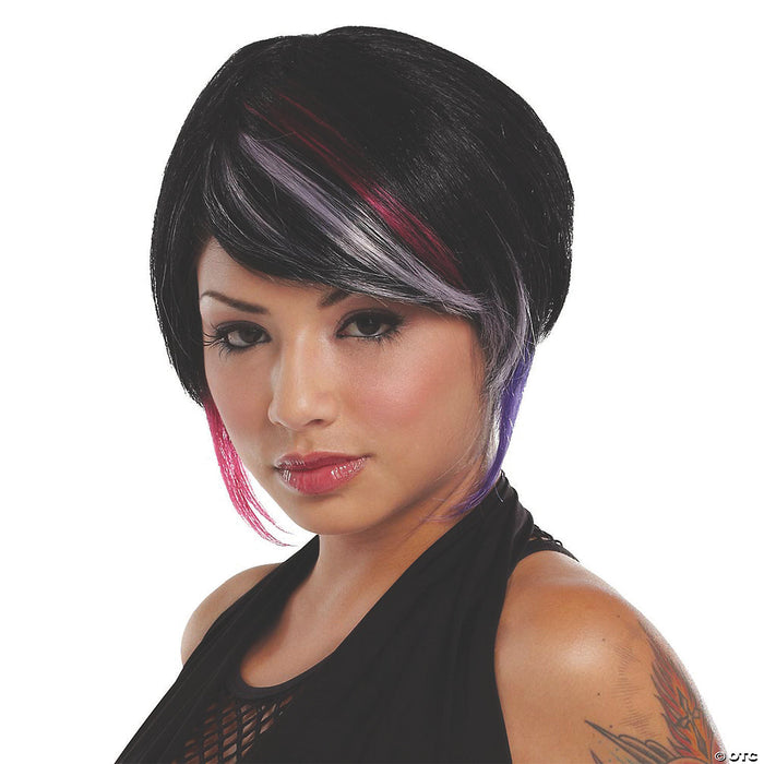 New Rave Wig Black Lavender | Costume-shop.com