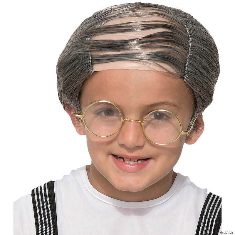 Old Uncle Comb Over Child Wig - image 1