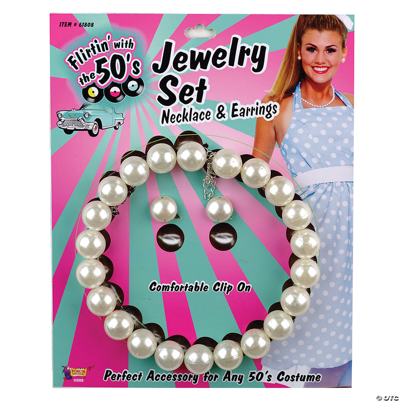 Pearl Necklace And Earrings - image 1