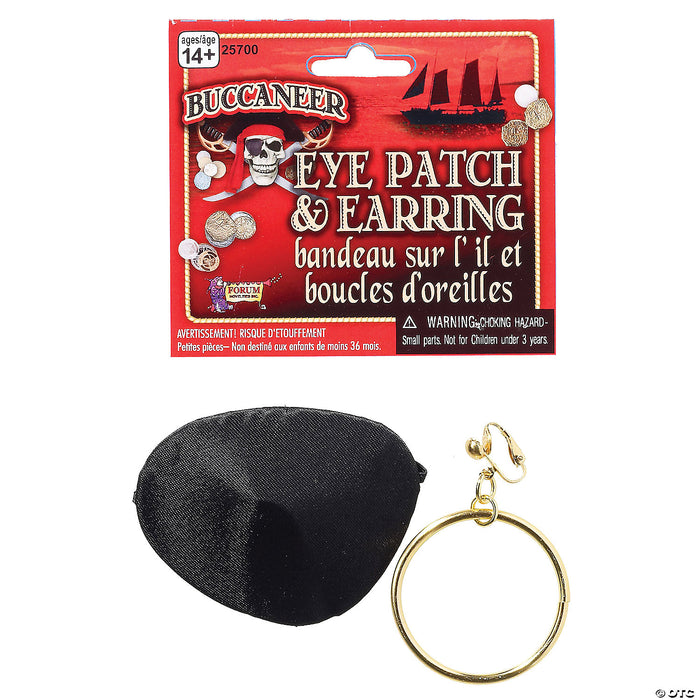 Pirate Patch And Earring Set