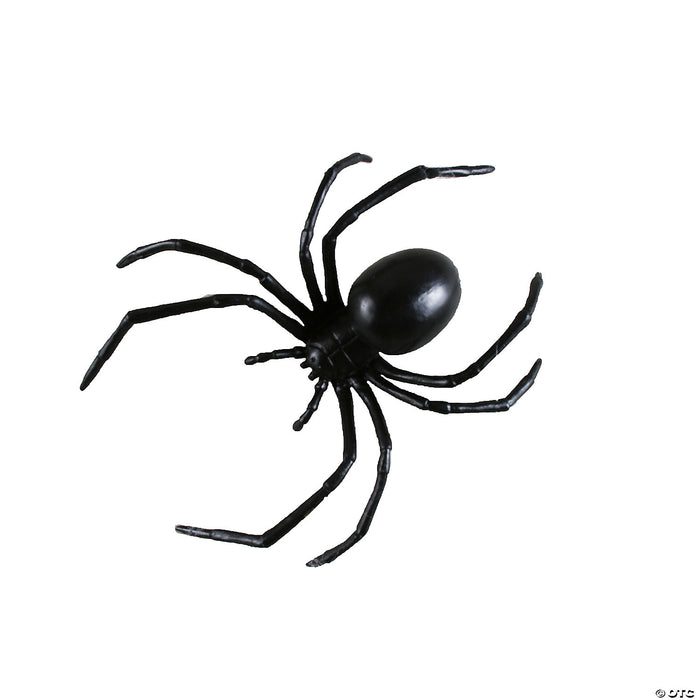 6" Plastic Black Widow Spider Decoration
