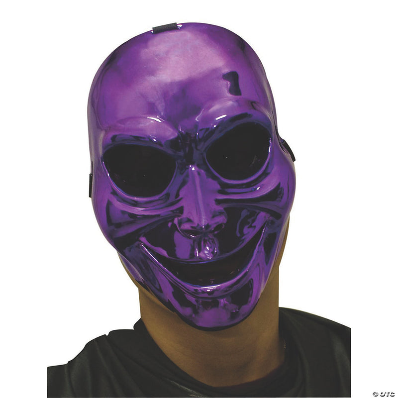 Plastic Sinister Ghost Halloween Mask Purple - image 1