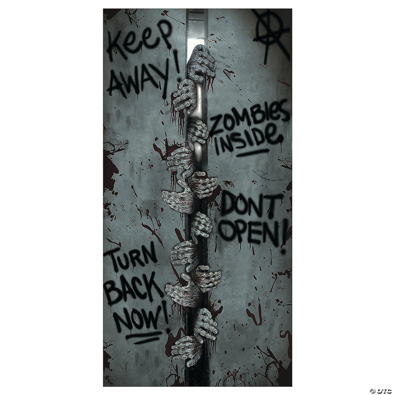 Plastic Zombie Breakout Door Cover Halloween Decoration - image 1