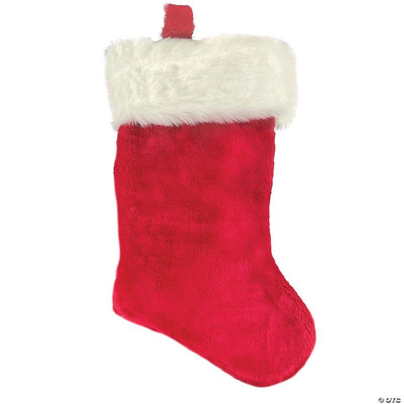 Plush Red Santa Stocking | Costume-shop.com - 12 INCHES - image 1