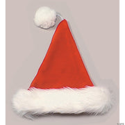 Plush Velvet Santa Hat for Adults | Costume-Shop.com - GREEN - image 2