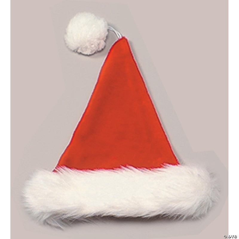 Plush Velvet Santa Hat for Adults | Costume-Shop.com - GREEN - image 2