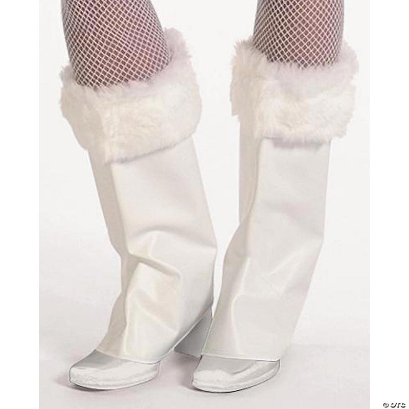 Plush White Pixie Boot Tops | Costume-Shop.com - image 1