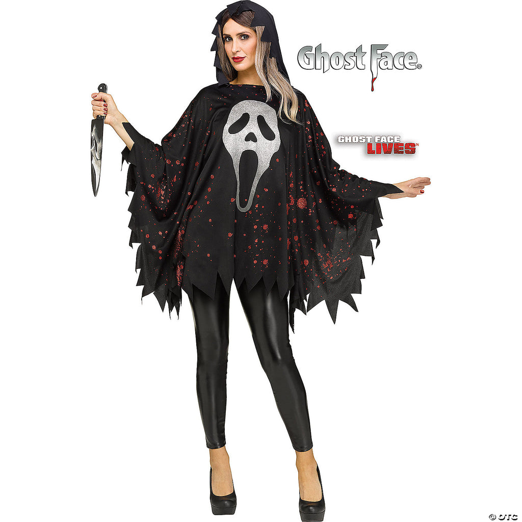 glitter ghost face dress Glittering Ghost Face Poncho