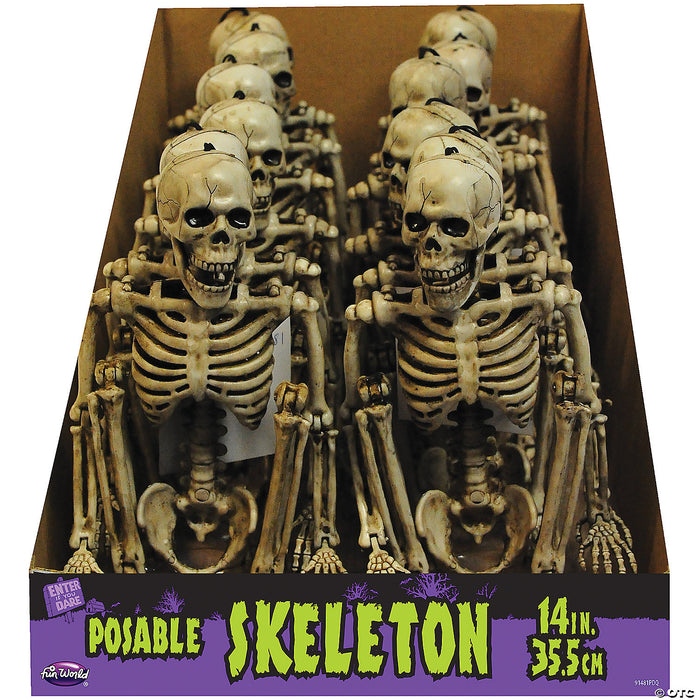14" Poseable Skeleton Decoration - 1 Pc.