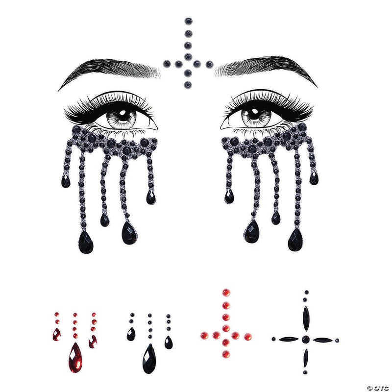 Possessed Jeweled Face Sticker - image 1