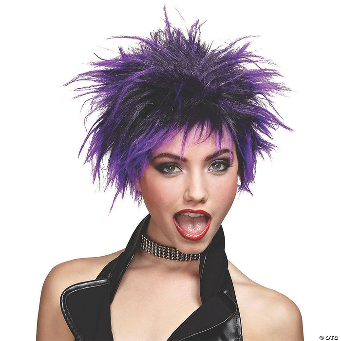 Purple Punker Chick Wig