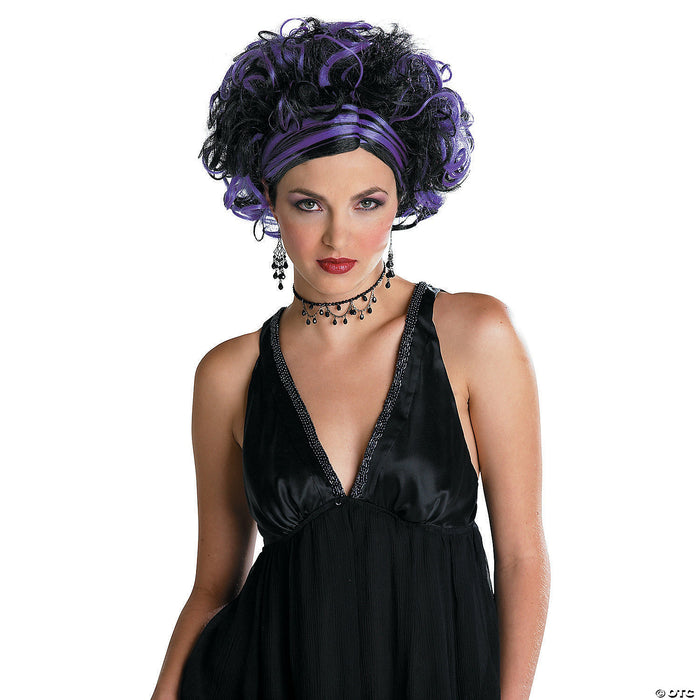 Wicked Widow Wig Black/Purple