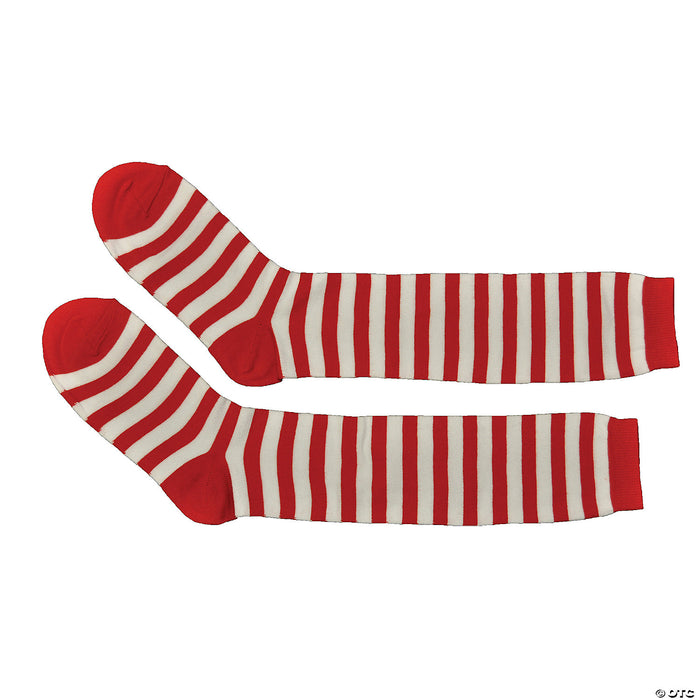 Red And White Striped Socks