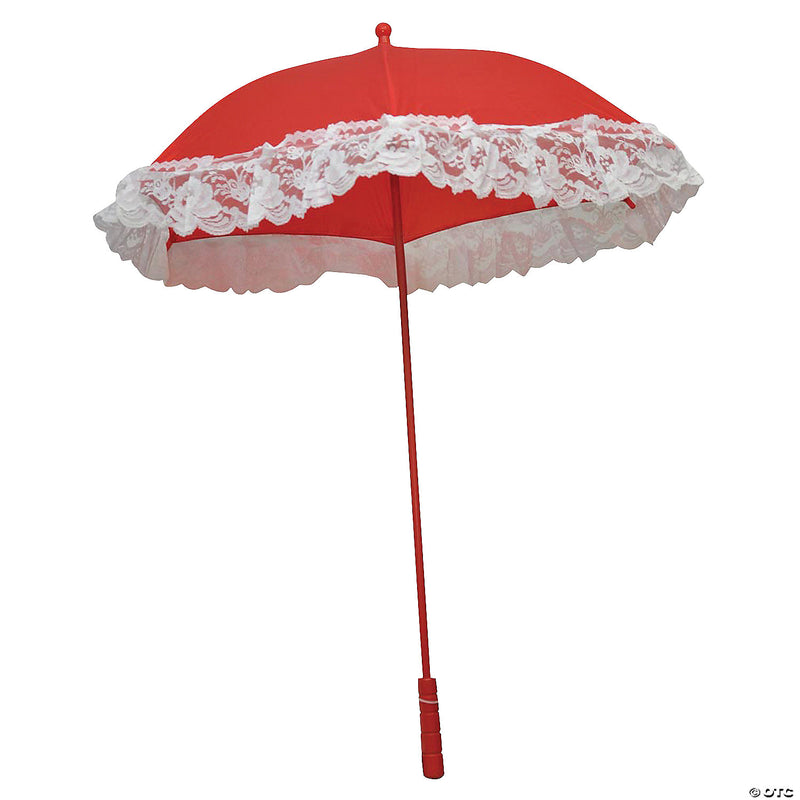 Red Ruffle Parasol - image 1
