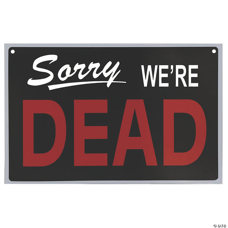 Reversible We're Dead Sign | Costume-shop.com - image 1