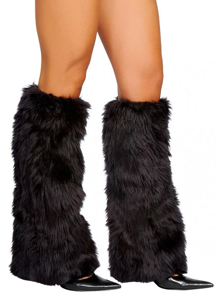 Fur Leg Warmers - White / O/S - image 2