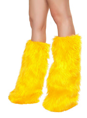 Fur Leg Warmers - White / O/S - image 5