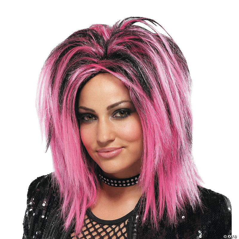 Rock Longer Pink Wig - image 1