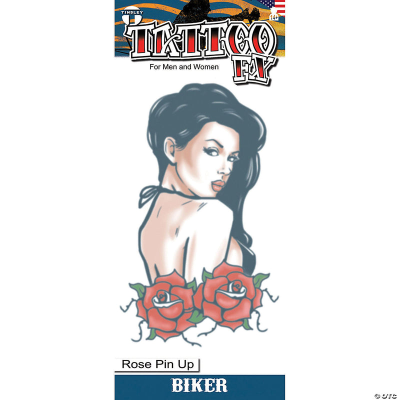 Rose Pin Up Biker Tattoo Fx - image 1