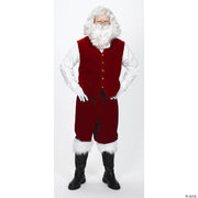 Burgundy Velvet Santa Vest | Costume-shop.com - LARGE - image 2