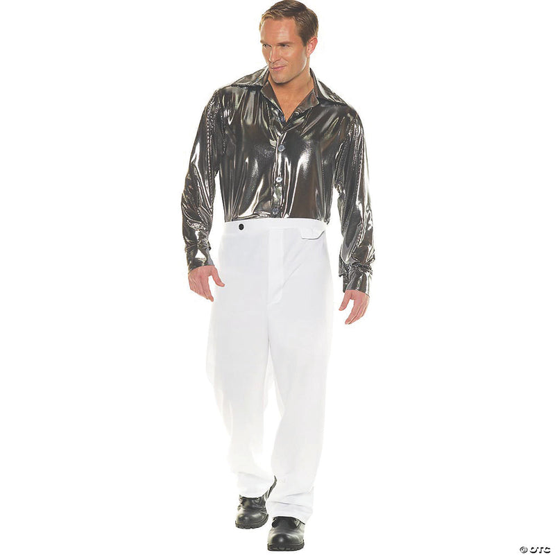 Men's Black/Silver Disco T-shirt - ONE SIZE - image 2