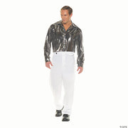 Men's Black/Silver Disco T-shirt - ONE SIZE - image 1
