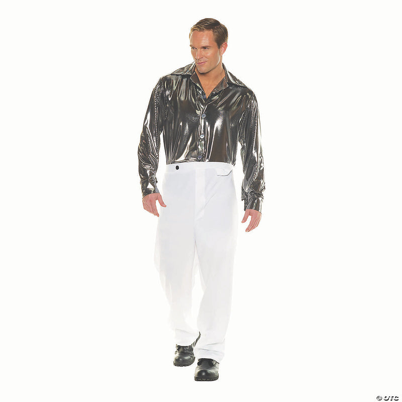 Men's Black/Silver Disco T-shirt - ONE SIZE - image 1