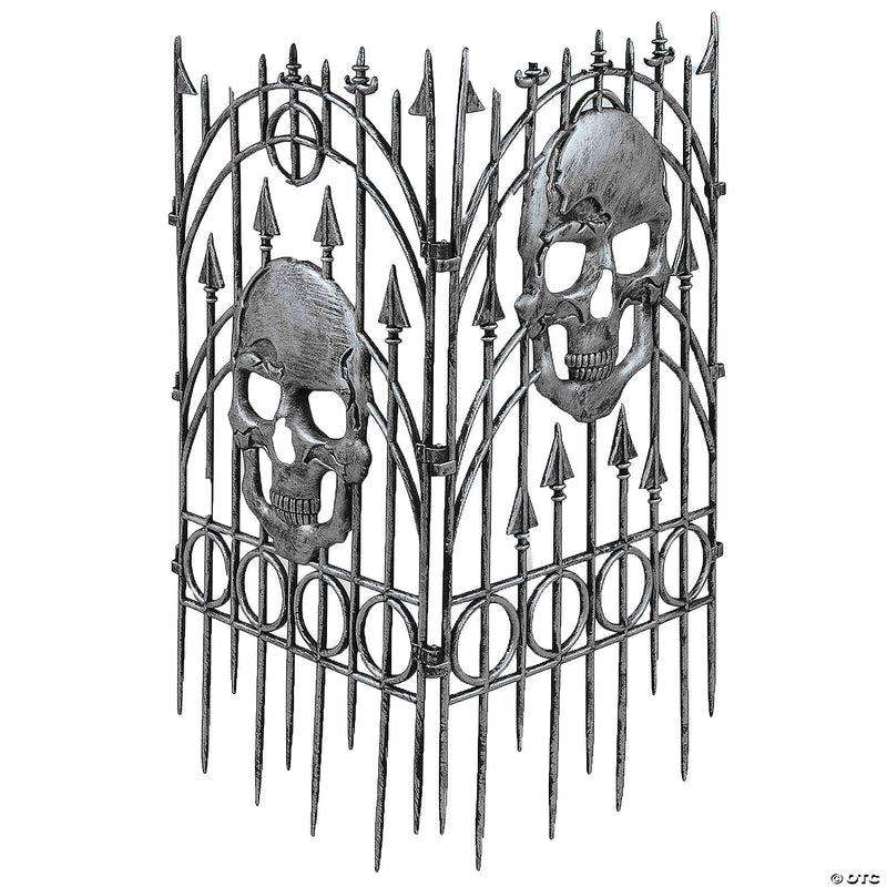 24" x 36" Silver Skull Fence Decoration - 2 Pc. - image 1