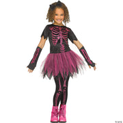 Skele-Girl Pink Child Costume - LARGE - image 1