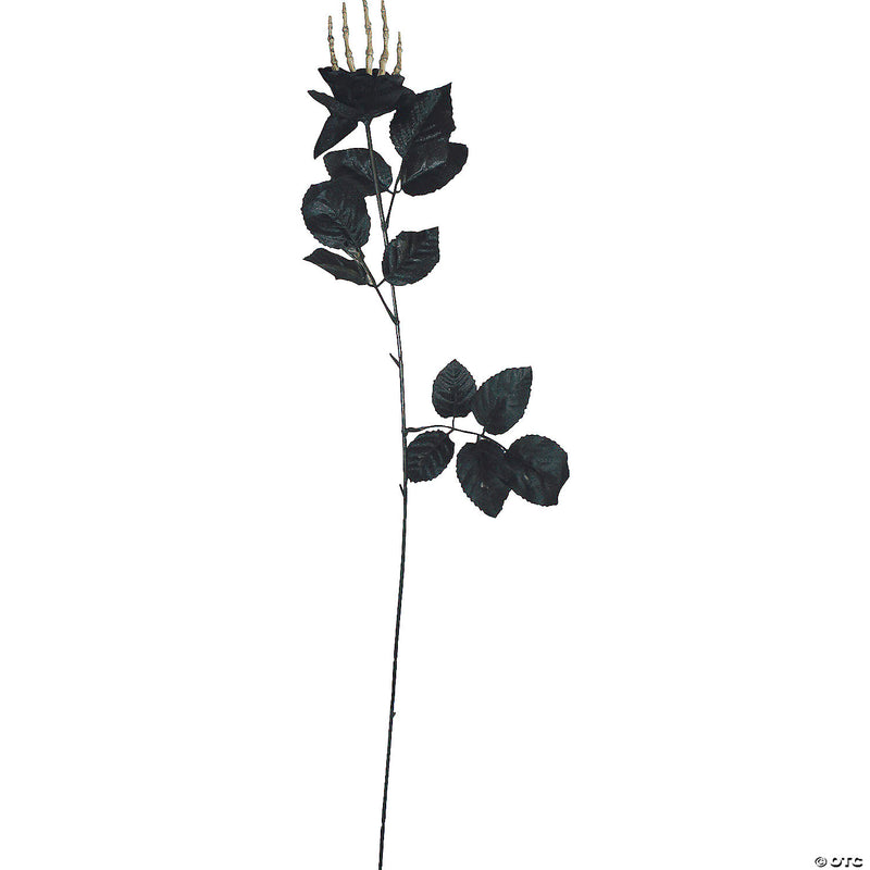 Skeleton Hand Black Rose Decoration | Costume-Shop.com - image 1