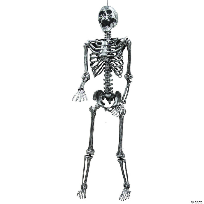 5' Steel Gray Skeleton Halloween Decoration