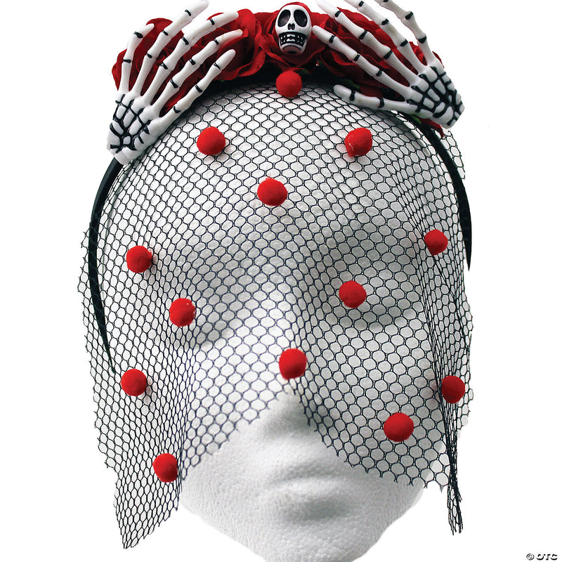 Skull Hand Rosette Crown Veil - image 1