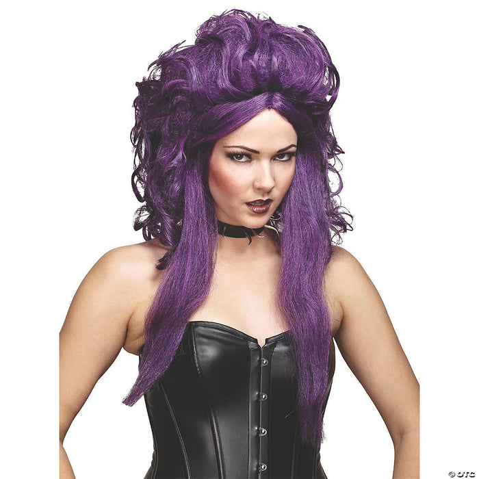 Sorceress Black & Purple Wig