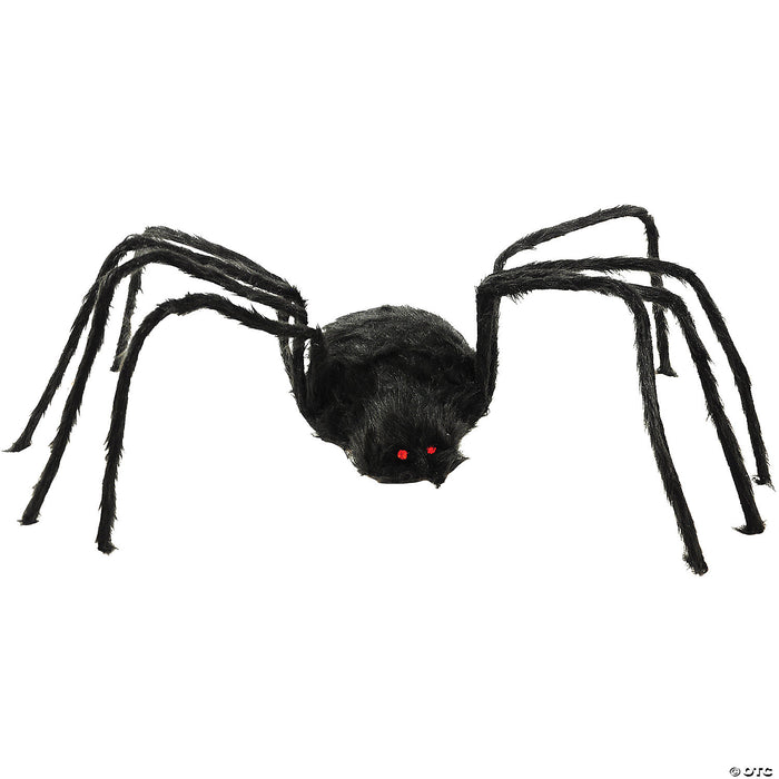 80" Black Furry Spider Decoration