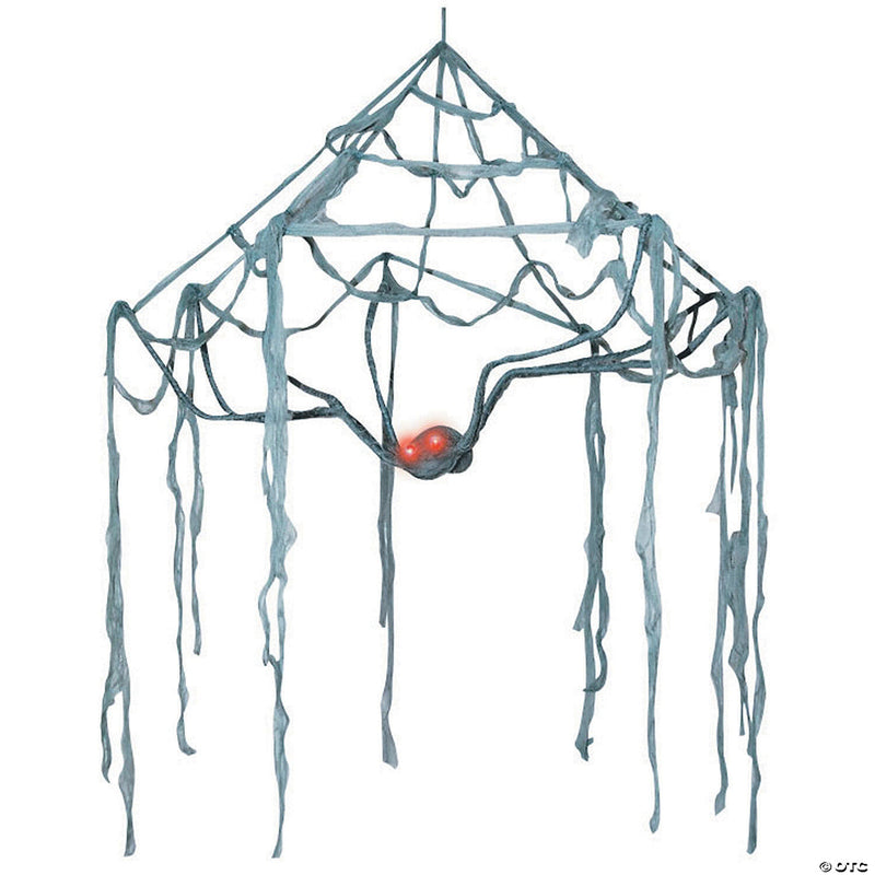 Spider Canopy Web with Light-Up Eyes Halloween Decoration - image 1