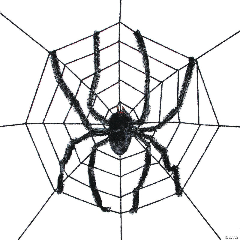Spider Web With Spider Halloween Decoration - image 1