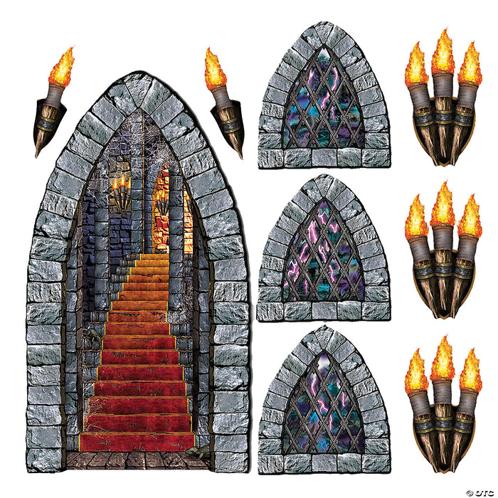 Castle Stairway Plastic Wall Accents