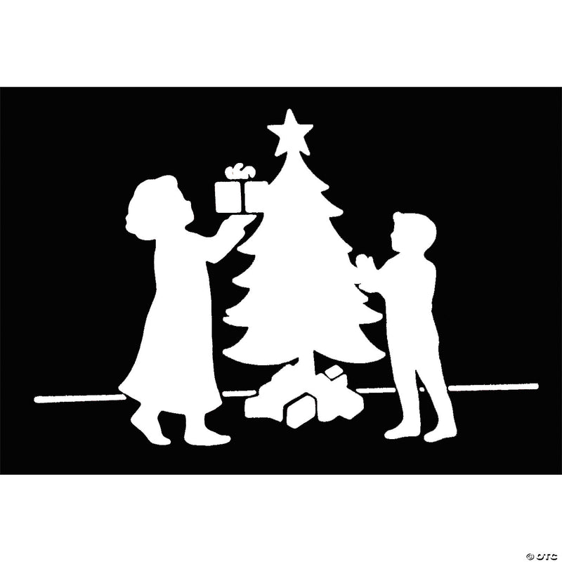 Stencil Christmas Tree Family - image 1