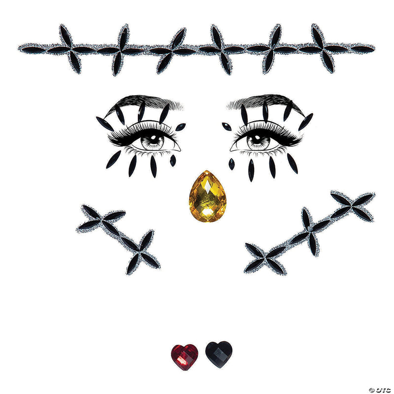 Stitches Jeweled Face Sticker - image 1