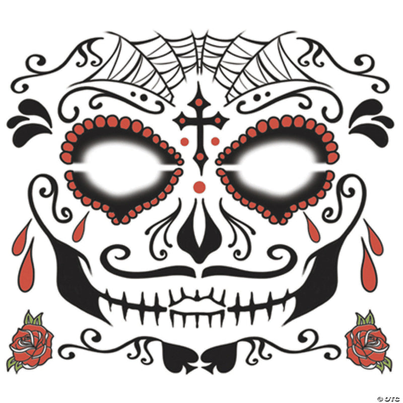Sugar Man Temporary Face Tattoo | Costume-Shop.com - image 1